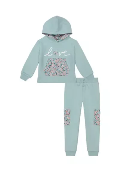 Baby Girls 2 Piece Fleece Joggers Set