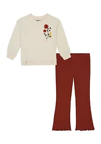 Toddler Girls Flared Leggings Set
