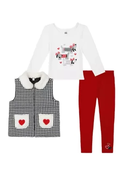 Baby Girls Puff Vest and Leggings Set