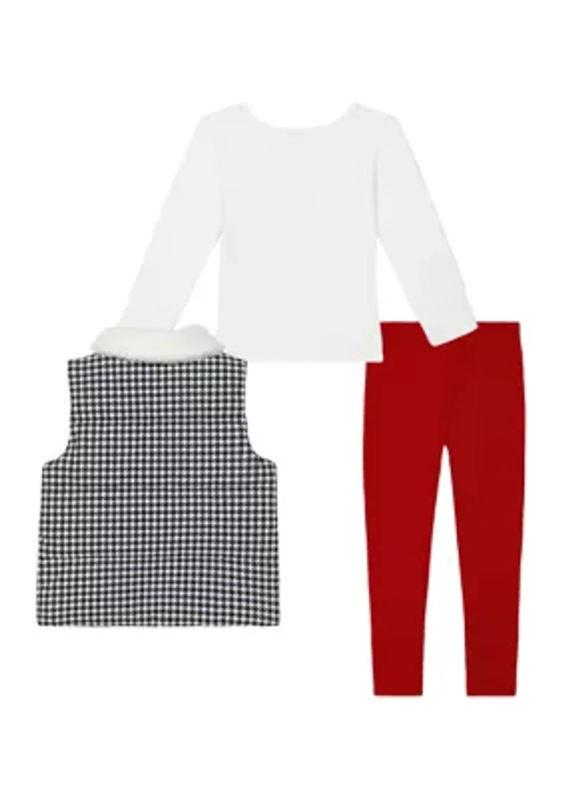 Baby Girls Puff Vest and Leggings Set