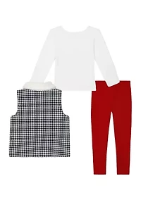Baby Girls Puff Vest and Leggings Set