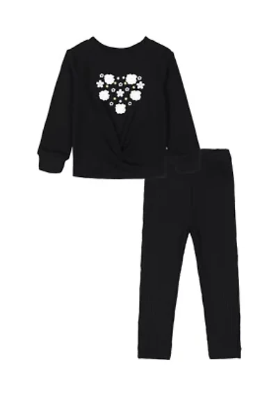 Toddler Girls 2 Piece Hacci Knit Set