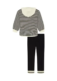 Toddler Girls Two Piece Printed Top and Legging Set