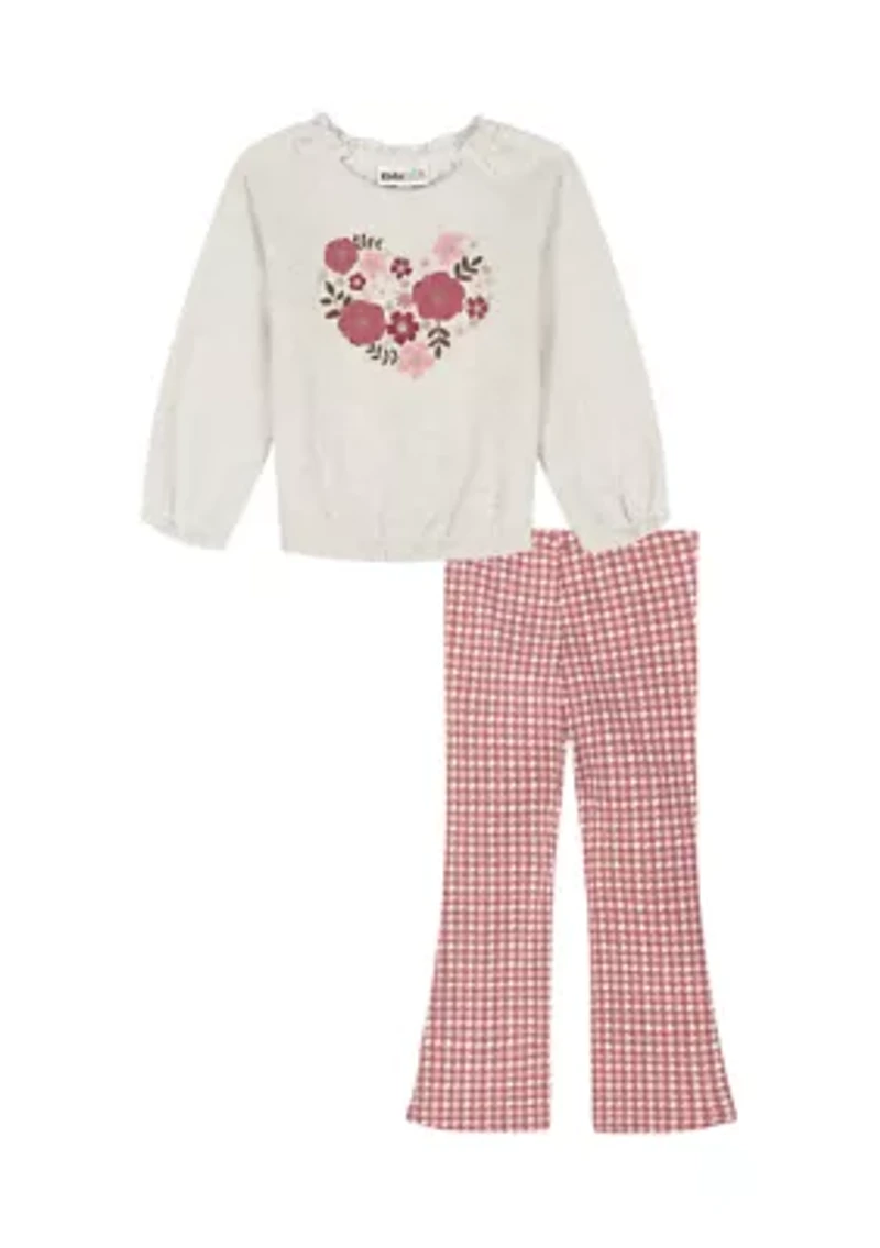 Toddler Girls Flower Graphic Set