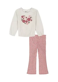 Toddler Girls Flower Graphic Set