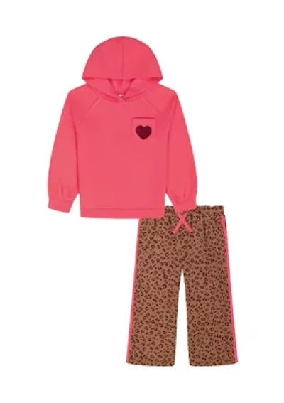 Toddler Girls Two Piece Fleece Jogger Set