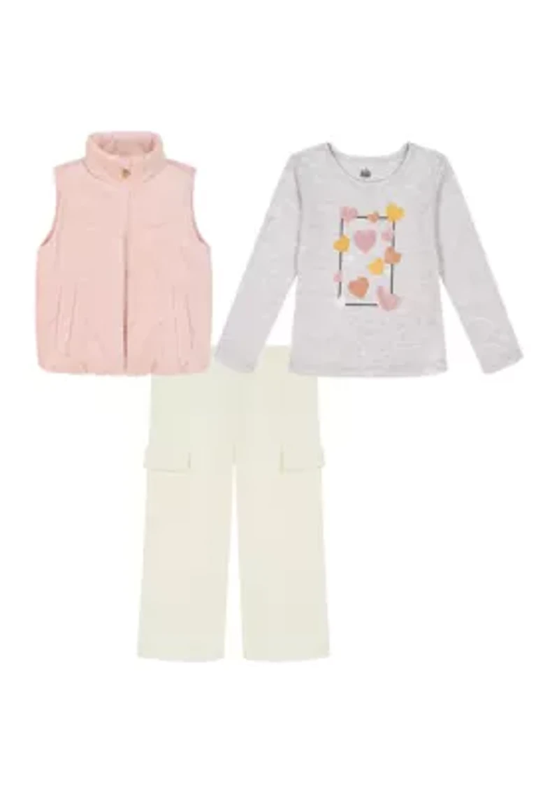 Baby Girls 3-Piece Vest Set