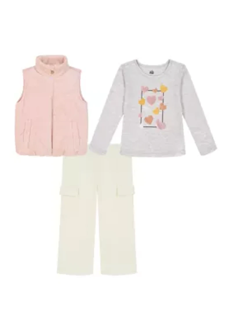 Toddler Girls 3-Piece Vest Set