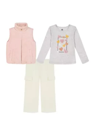 Toddler Girls 3-Piece Vest Set