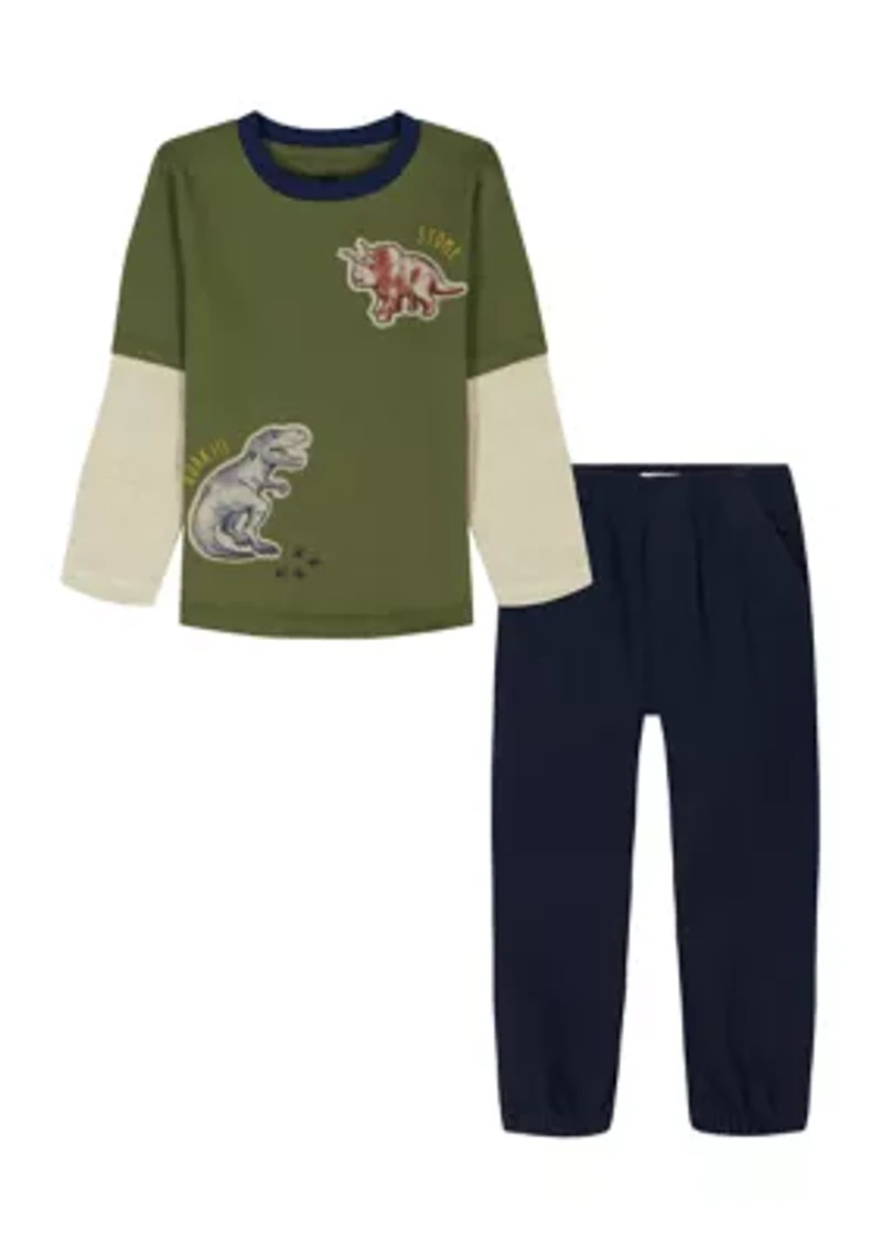 Toddler Boys Raglan T-Shirt and Pants Set