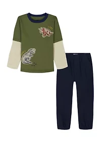 Toddler Boys Raglan T-Shirt and Pants Set