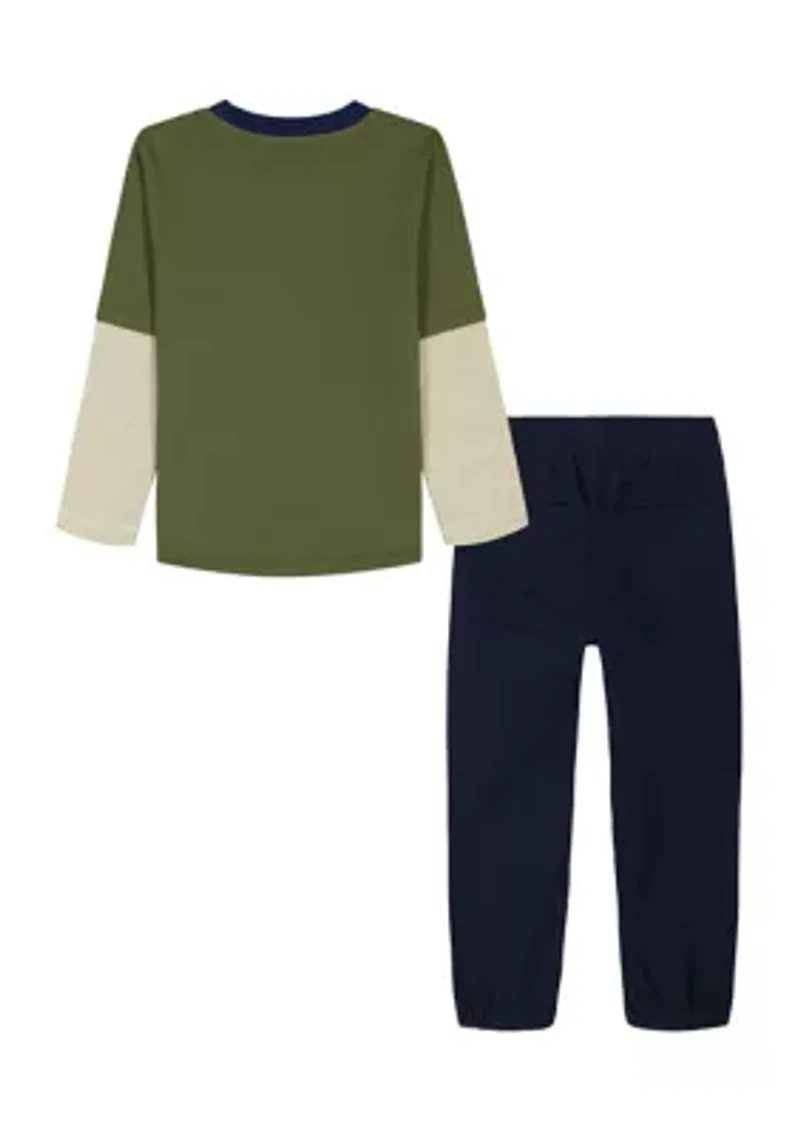 Toddler Boys Raglan T-Shirt and Pants Set