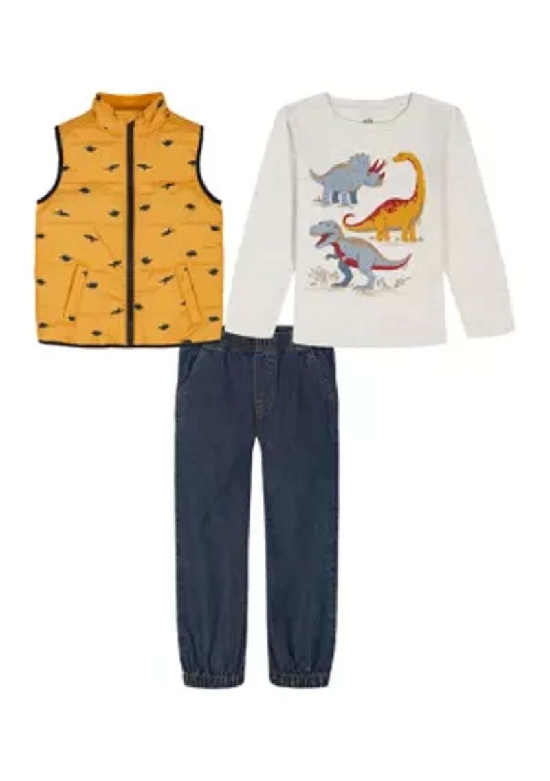 Baby Boys 3-Piece Vest Set