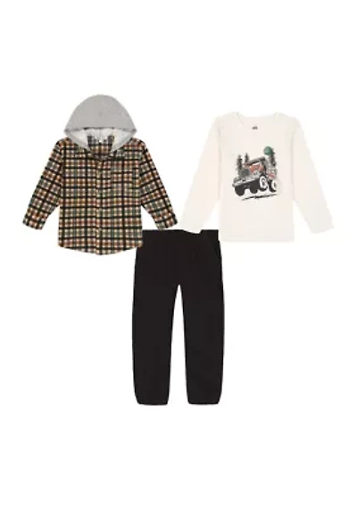 Baby Boys 3-Piece Shacket Set