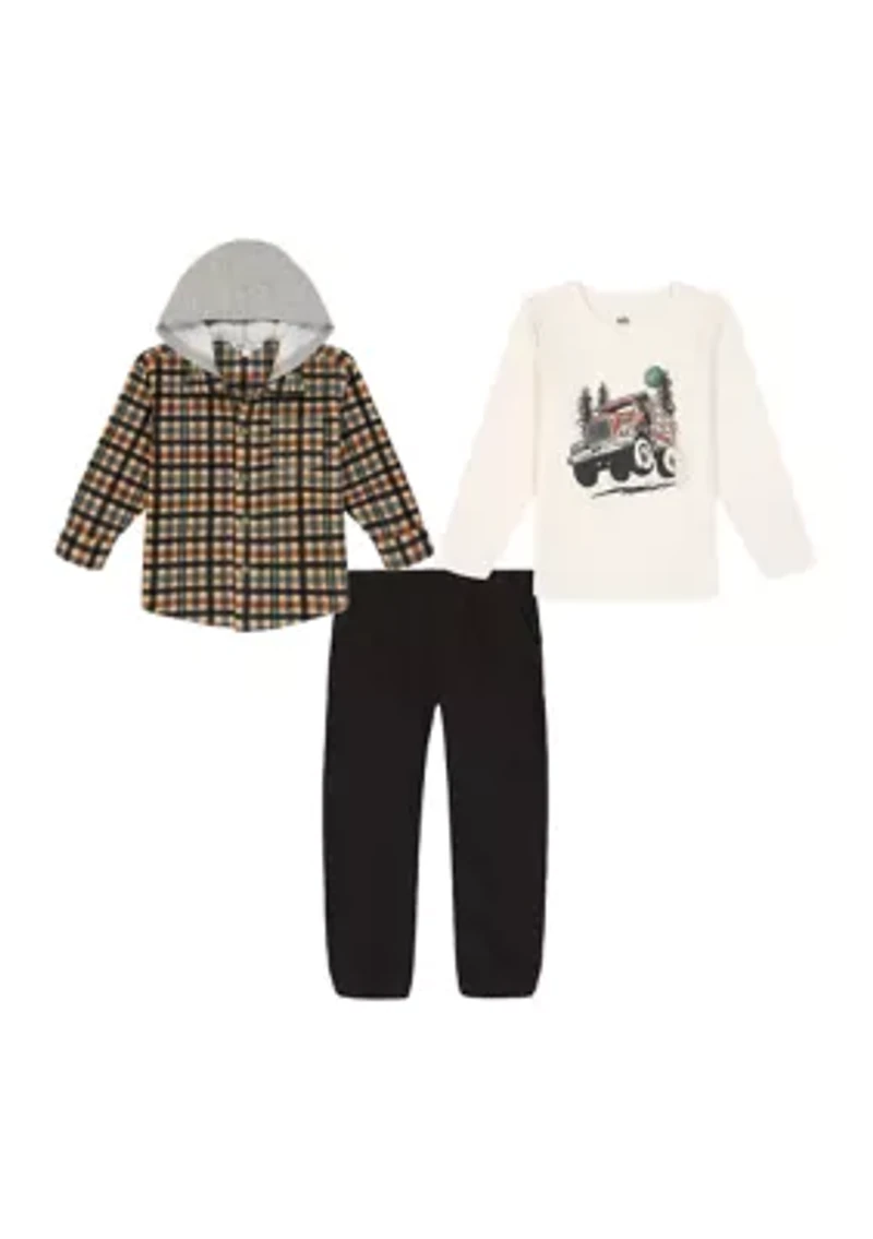 Toddler Boys 3-Piece Shacket Set