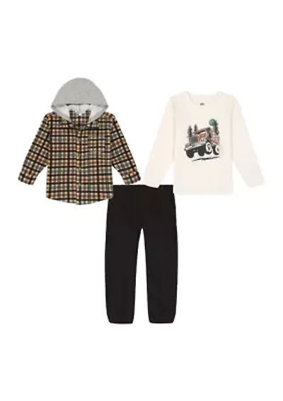 Toddler Boys 3-Piece Shacket Set