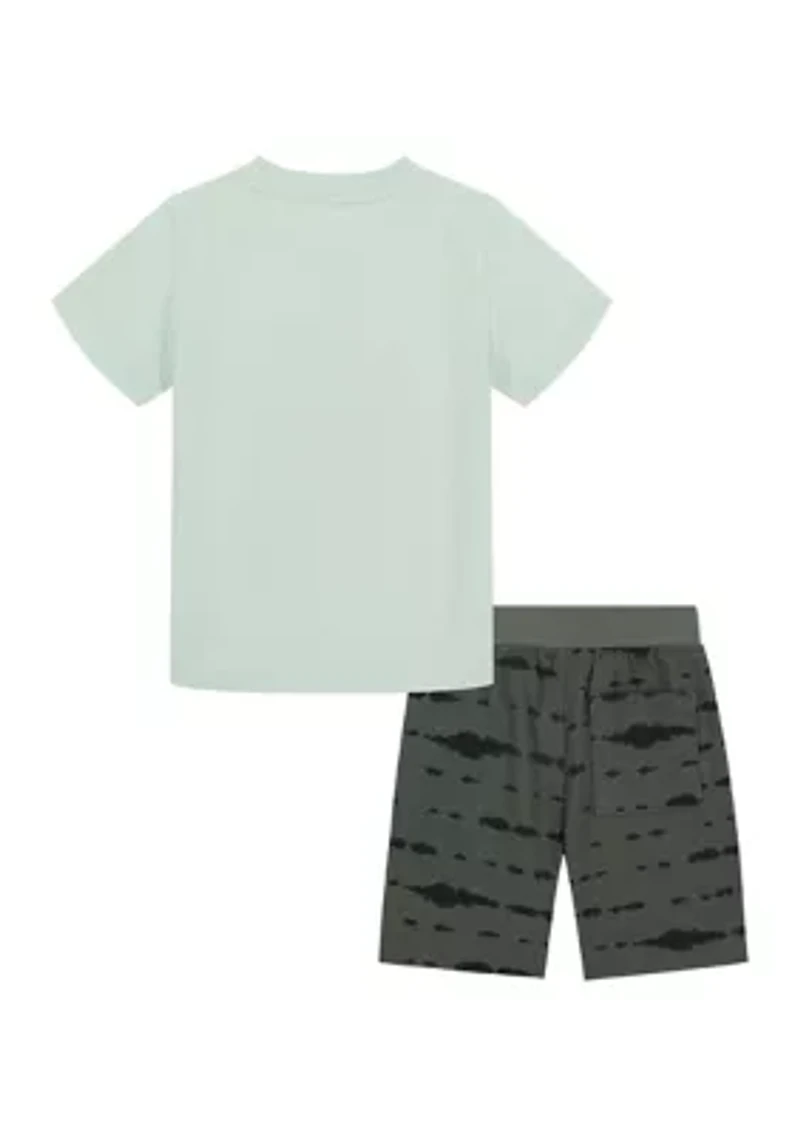 Baby Boys Triceratops Graphic T-Shirt and Shorts Set
