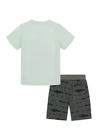 Baby Boys Triceratops Graphic T-Shirt and Shorts Set