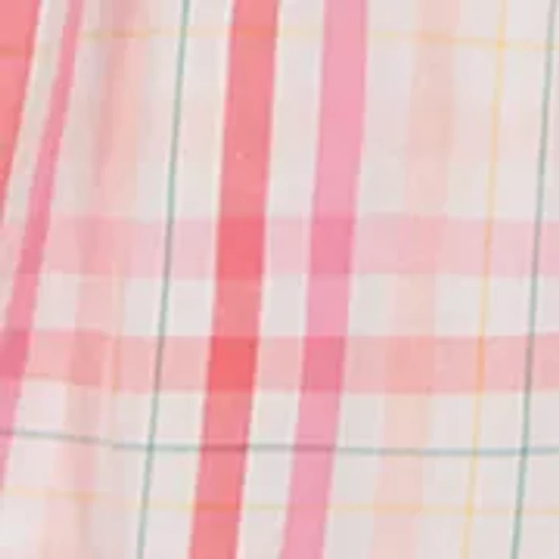 Toddler Girls Strawberry Plaid Printed Top and Shorts Set