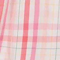 Toddler Girls Strawberry Plaid Printed Top and Shorts Set