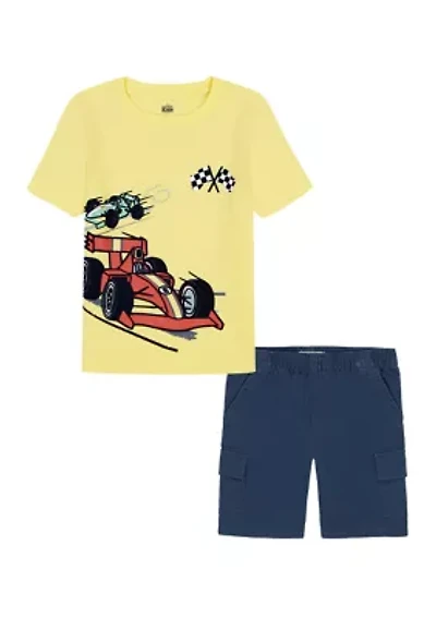 Baby Boys Racecar Graphic Set