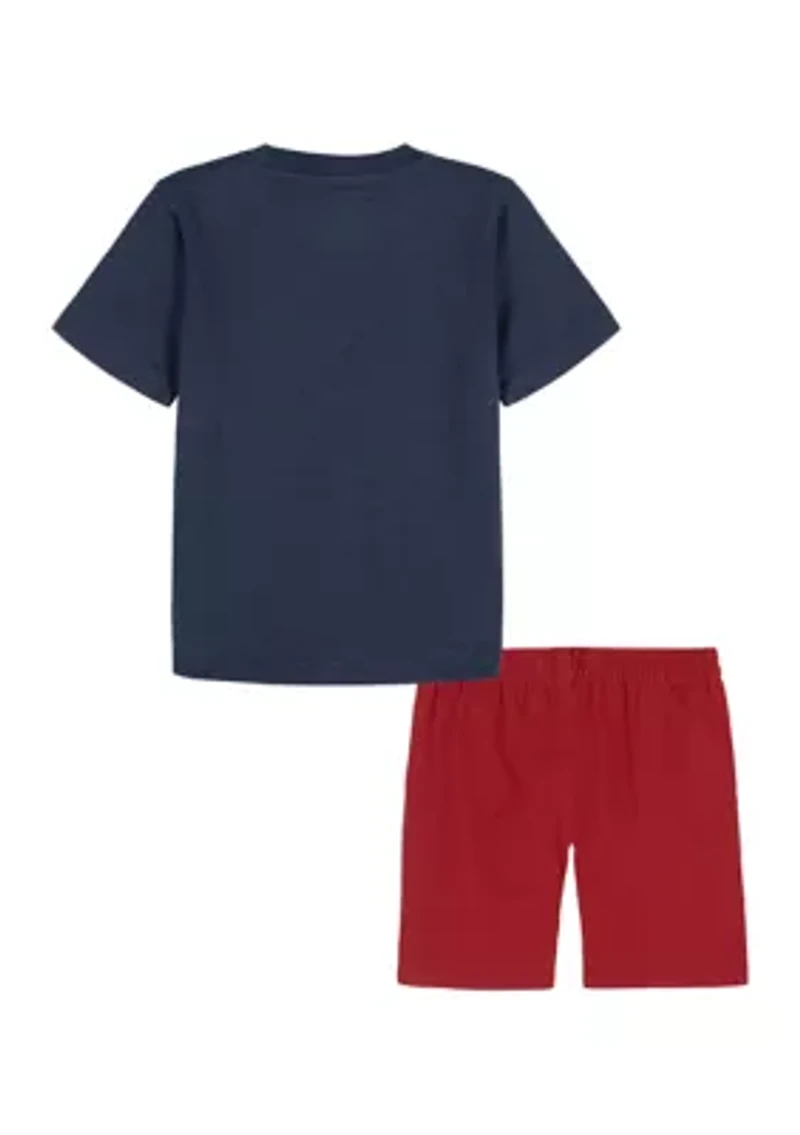 Toddler Boys Dino Appliqué Short Set