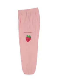 Toddler Girls Strawberry Gauze Jogger Set