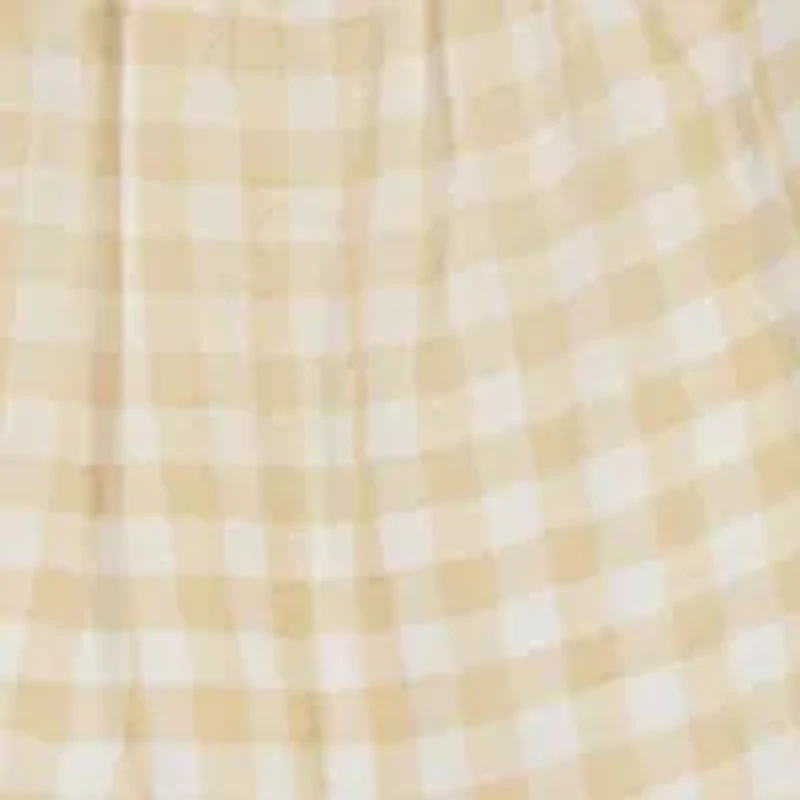 Toddler Girls Gingham Printed Top and Leggings Set