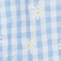 Baby Girls Gingham Daisy Printed Top and Shorts Set