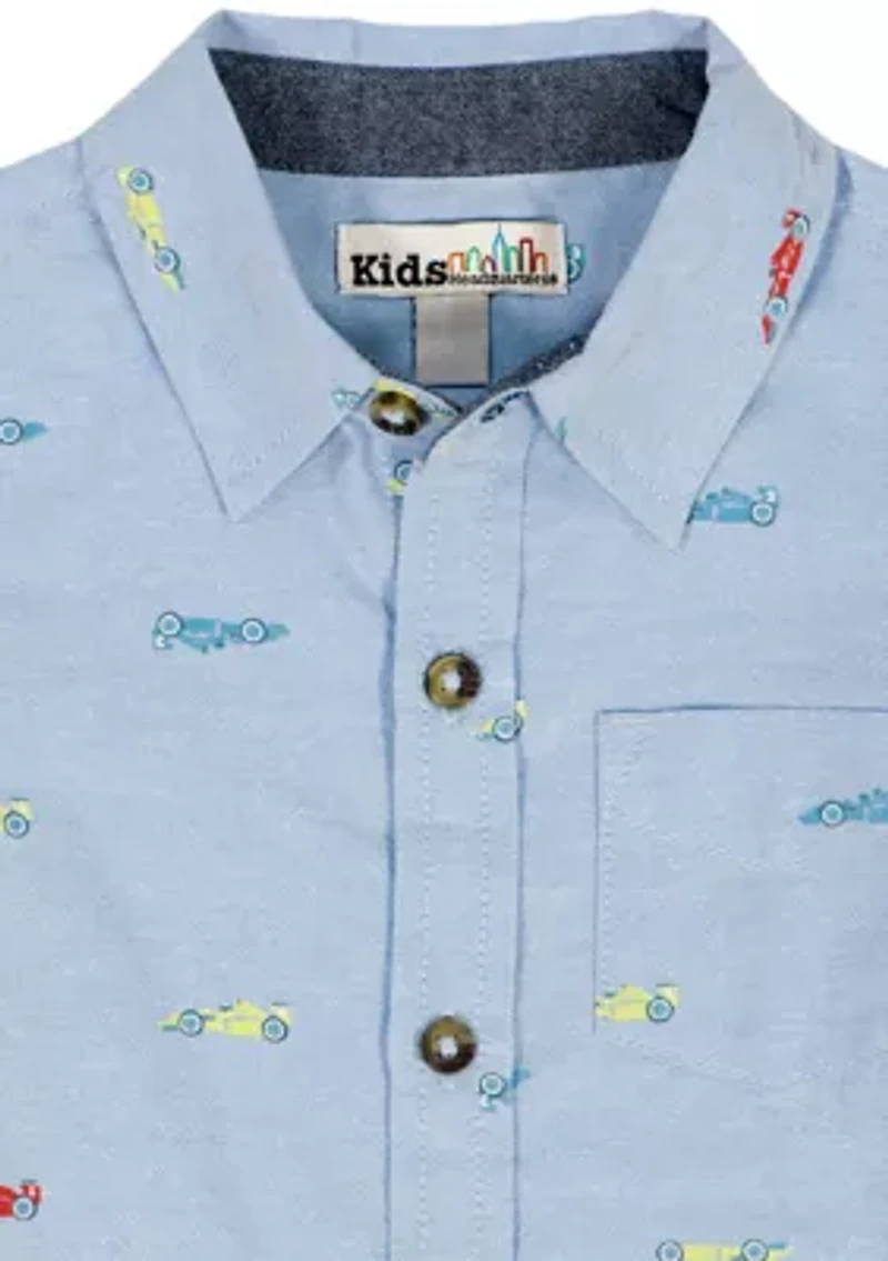 Toddler Boys Woven Shirt and Shorts Set