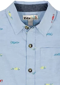 Toddler Boys Woven Shirt and Shorts Set