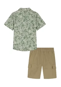 Baby Boys Shirt and Cargo Pants Set