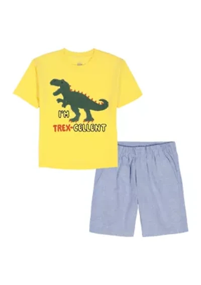 Baby Boys 2 Piece Shirt and Shorts Set
