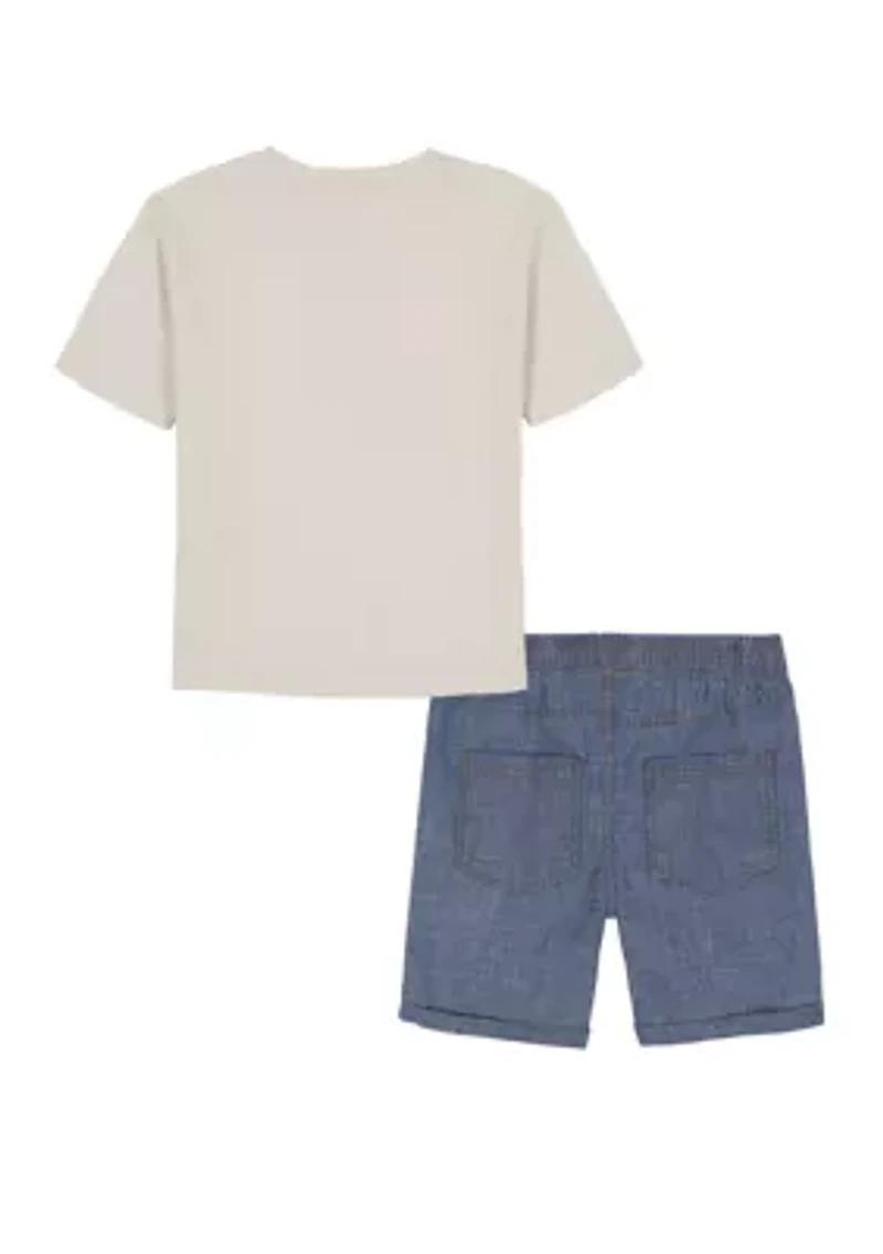 Toddler Boys 2-Piece Shirt and Shorts Set