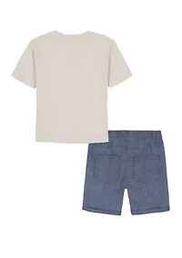 Toddler Boys 2-Piece Shirt and Shorts Set