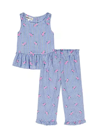Toddler Girls Woven Pants Set