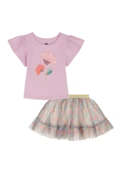 Baby Girls Shirt and Skort Set