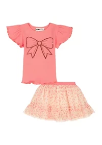 Baby Girls Shirt and Skort Set