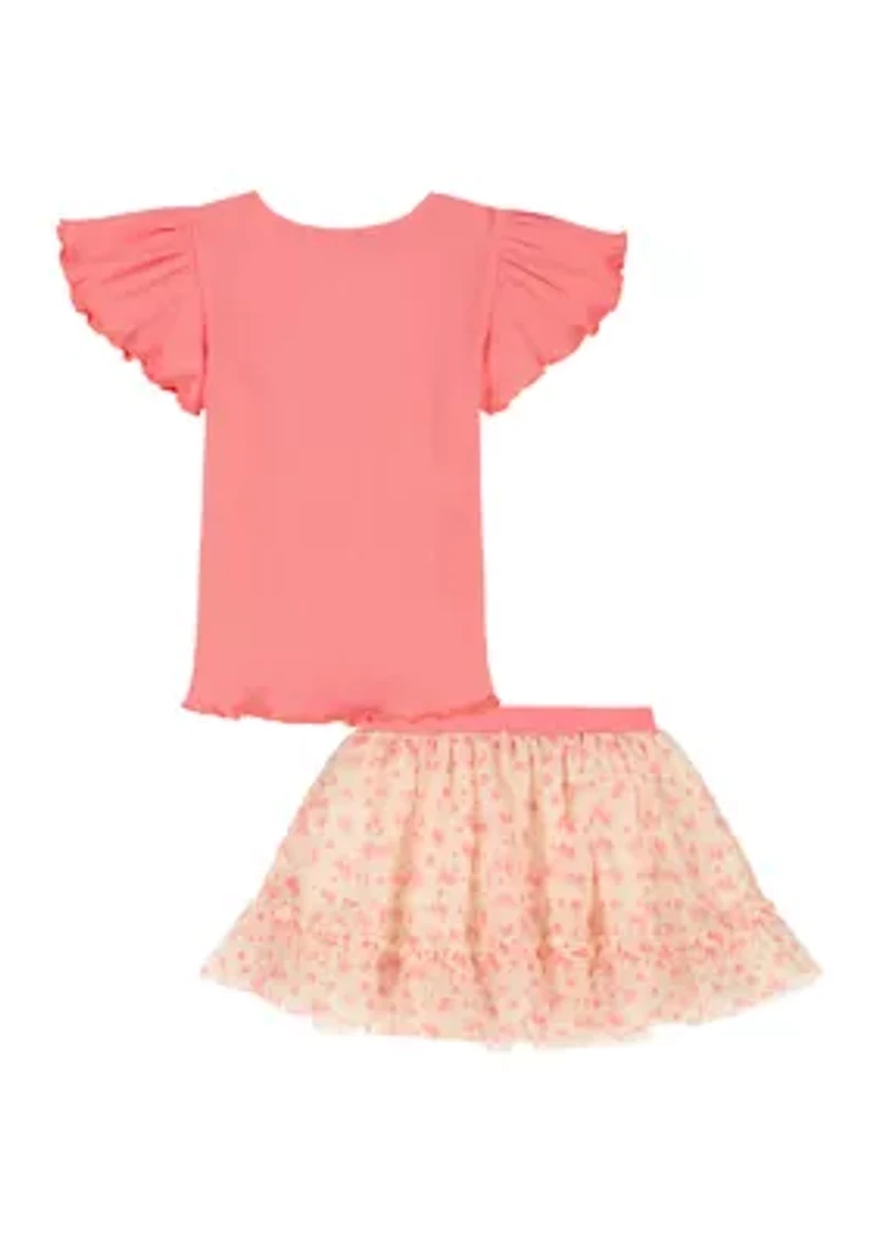 Toddler Girls 2-Piece Skort Top Set