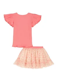Toddler Girls 2-Piece Skort Top Set