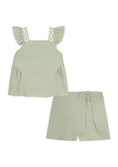Baby Girls Ruffle Tank Top and Shorts Set
