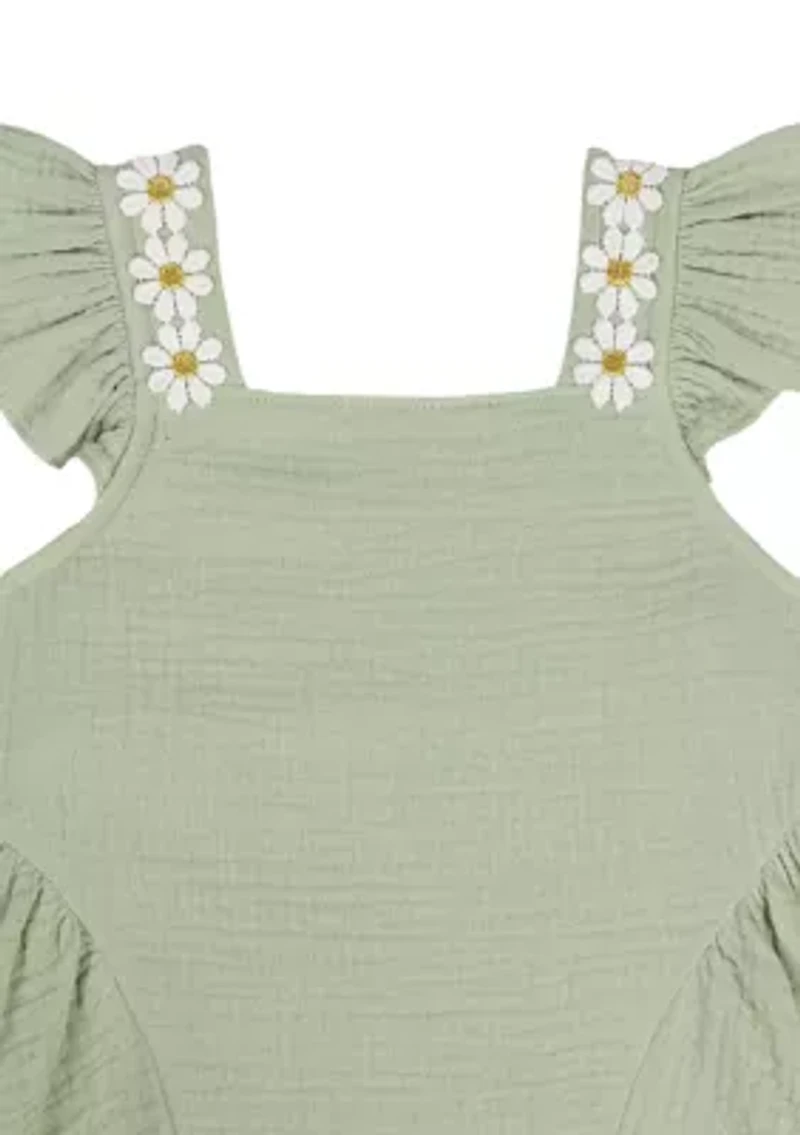 Toddler Girls Ruffle Tank Top and Shorts Set