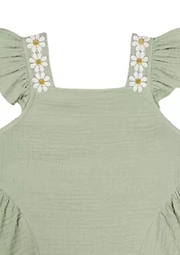 Toddler Girls Ruffle Tank Top and Shorts Set