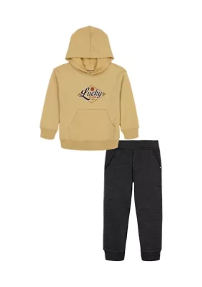Boys 4-7 Fleece Hoodie and Jogger Pants Set
