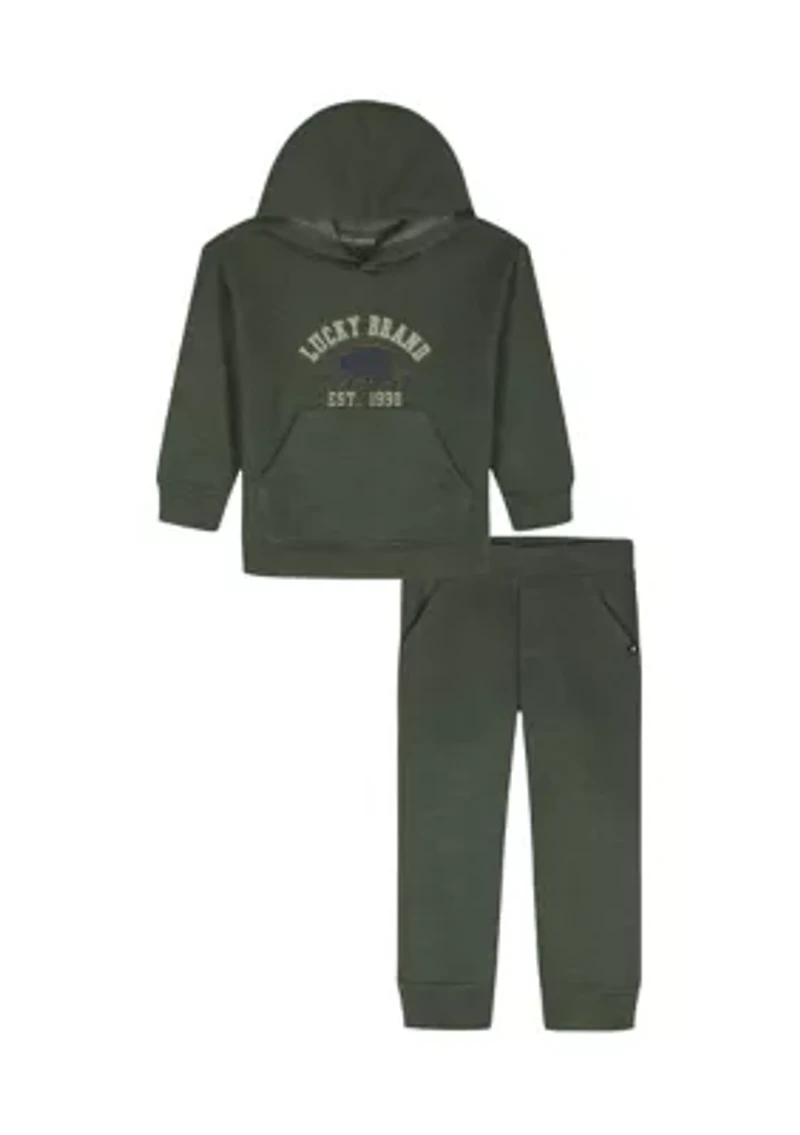 Toddler Boys Fleece Hoodie and Jogger Pants Set