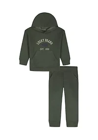Toddler Boys Fleece Hoodie and Jogger Pants Set
