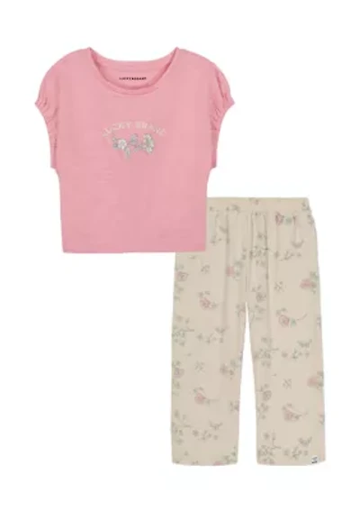 Toddler Girls Knit Top and Pants Set
