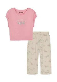 Toddler Girls Knit Top and Pants Set