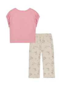 Toddler Girls Knit Top and Pants Set