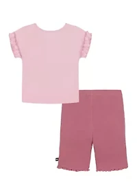 Toddler Girls T-Shirt and Bike Shorts Set